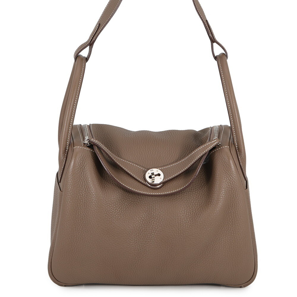 Hermes Lindy 30 Handbag, Etoupe, Taurillon Clemence Leather, Y Stamp, HERMES ...